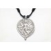 Antique Necklace Silver Traditional Tribal Hand Engraved Figurine Thread D83